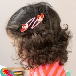 Barrettes à cheveux pailletées Love Hearts (lot de 2)