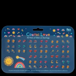 Boucles d'oreilles à coller (30 paires) - Cosmic Love