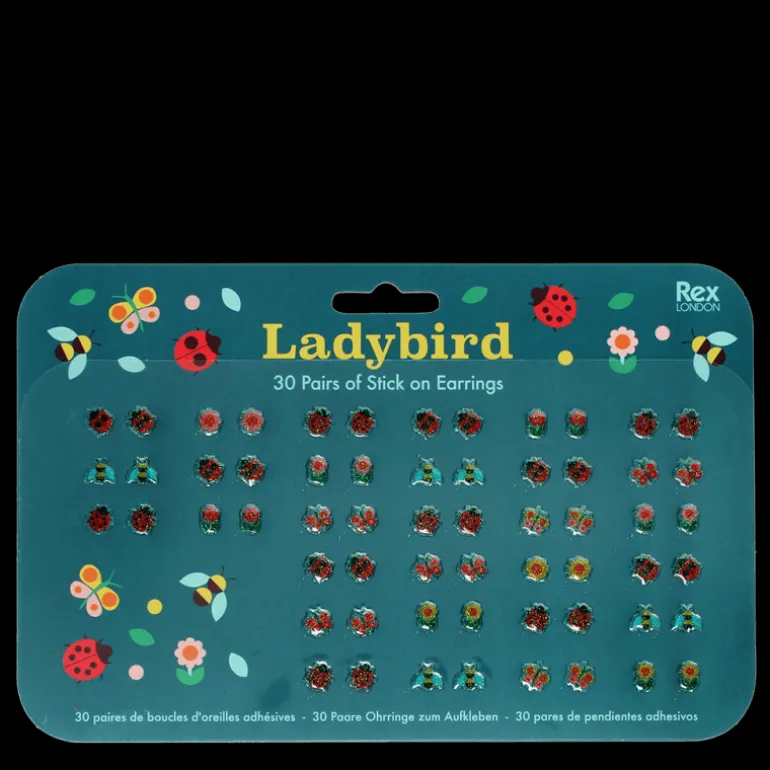 Boucles d'oreilles à coller (30 paires) - Coccinelle