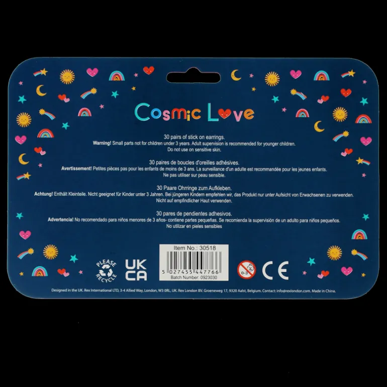 Boucles d'oreilles à coller (30 paires) - Cosmic Love