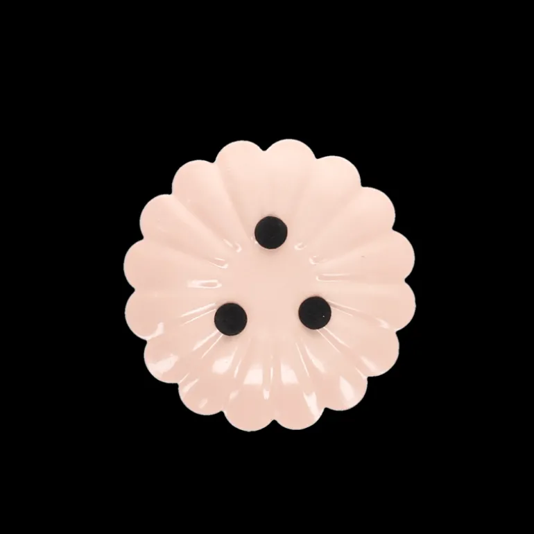 Bougeoir fleur plat en émail - Rose