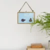Cadre a Suspendre Paysage en Laiton 15X10Cm