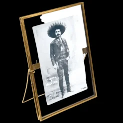 Cadre Photo en Verre Laiton 18 X 13Cm