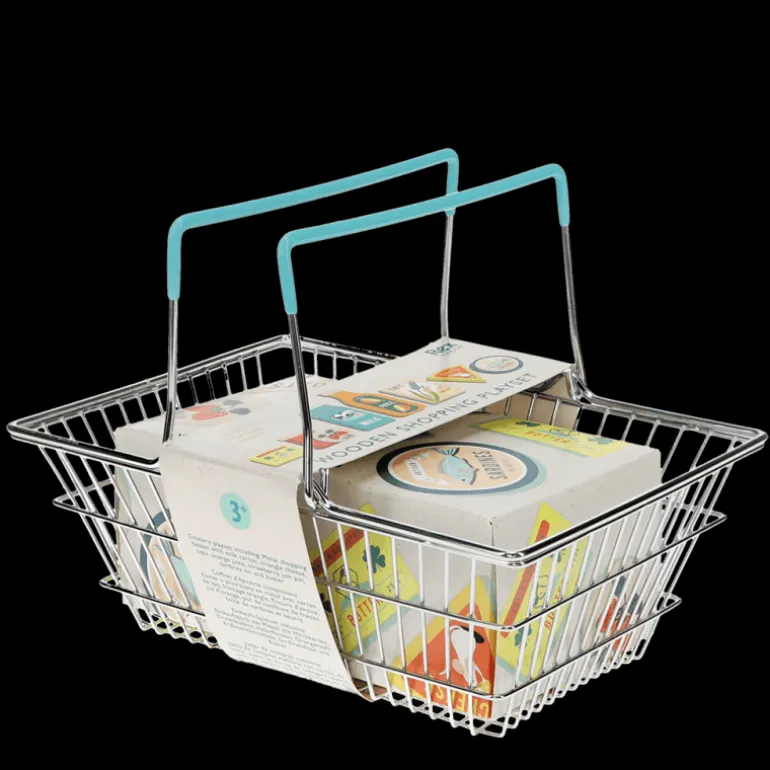 Coffret de courses en bois avec panier