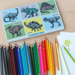 36 Crayons de Coloriage en Boite Prehistoric Land