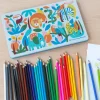 36 Crayons de Coloriage en Boite Wild Wonders