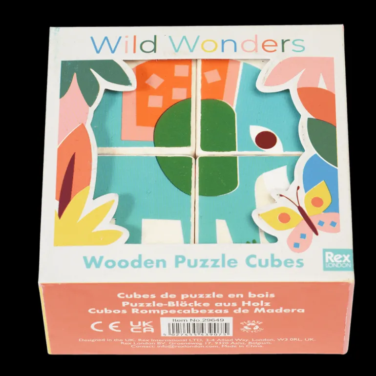Cubes de Puzzle en Bois Wild Wonders