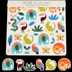 Ensemble de 3 Feuilles d'Autocollants Wild Wonders