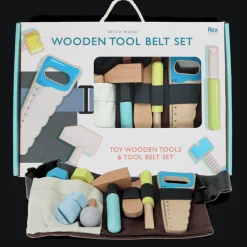 Ensemble de jeu outils en bois et ceinture à outils