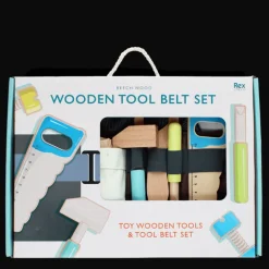 Ensemble de jeu outils en bois et ceinture à outils