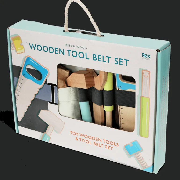 Ensemble de jeu outils en bois et ceinture à outils