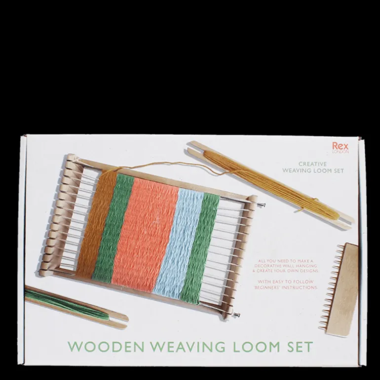 Ensemble de métier à tisser en bois