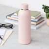 Gourde en acier caoutchoutée 500ml - Rose clair