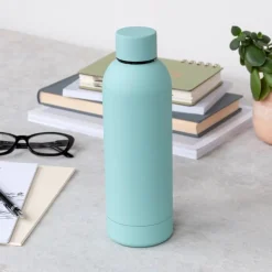 Gourde en acier caoutchoutée 500ml - Bleu coquille d'oeuf