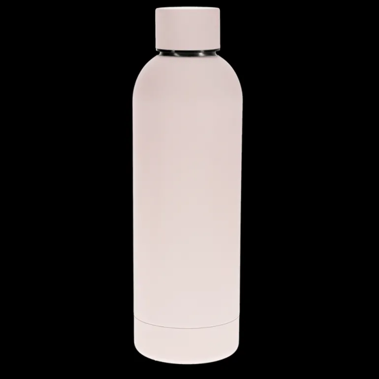Gourde en acier caoutchoutée 500ml - Rose clair