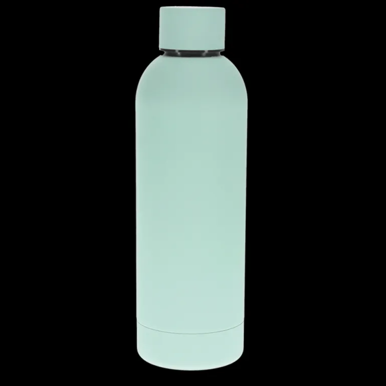 Gourde en acier caoutchoutée 500ml - Bleu coquille d'oeuf
