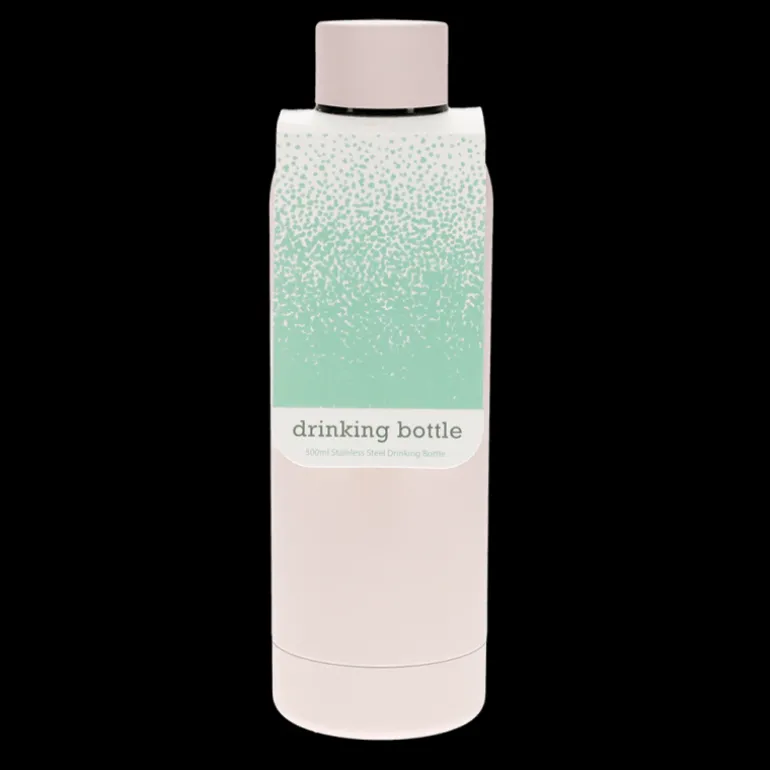 Gourde en acier caoutchoutée 500ml - Rose clair