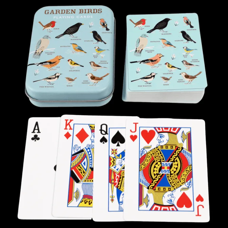 Jeu de Cartes Garden Birds en Boîte Métal