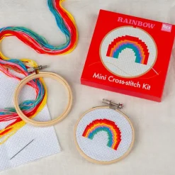 Mini kit au point de croix - Arc-en-ciel