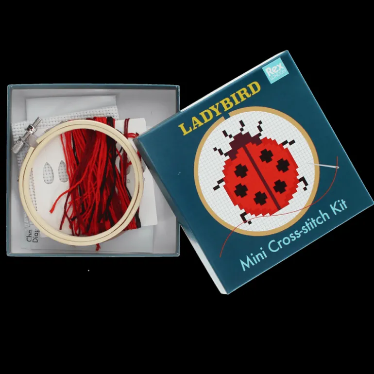 Mini kit au point de croix - Coccinelle