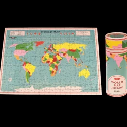 Puzzle World Map Dans Un Rouleau