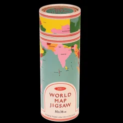 Puzzle World Map Dans Un Rouleau