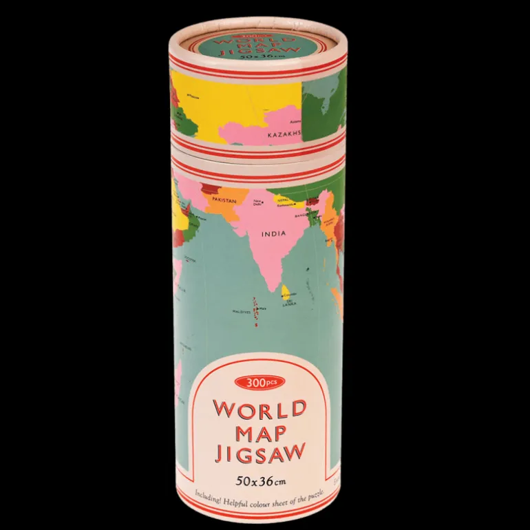 Puzzle World Map Dans Un Rouleau