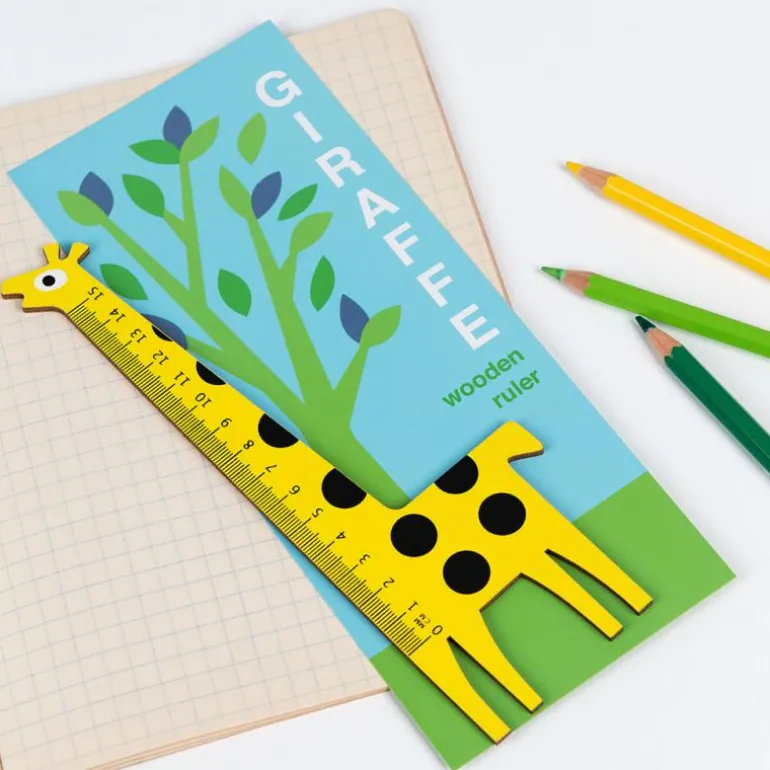 Règle en Bois Girafe Jaune