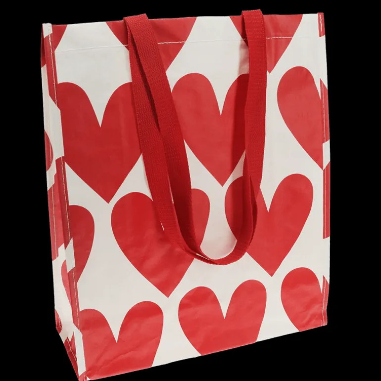 Sac shopping recyclé - Coeurs