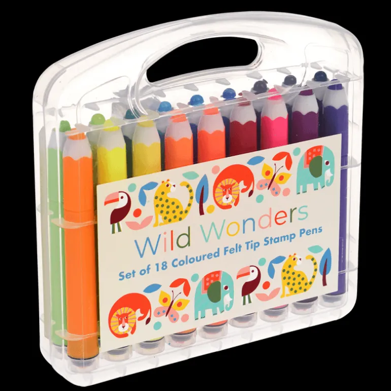 Stylos à Tampons et Embout de Feutre Wild Wonders