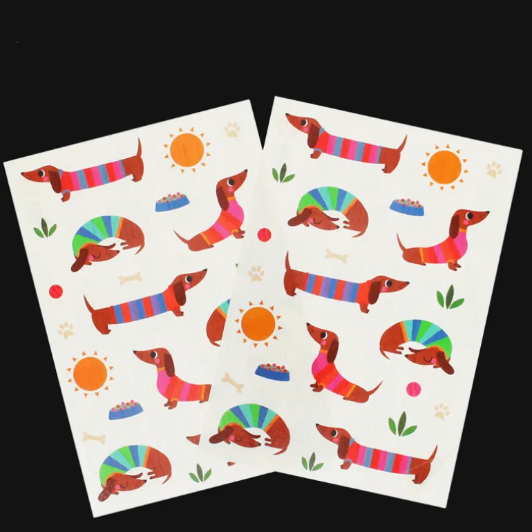 Tatouages temporaires - Sunny Sausage Dog