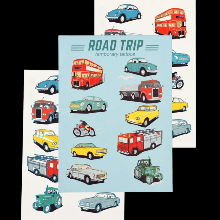 Tatouages Temporaires Road Trip (2 Feuilles)