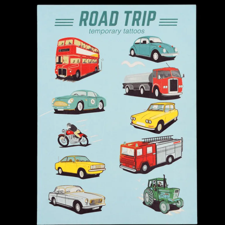Tatouages Temporaires Road Trip (2 Feuilles)